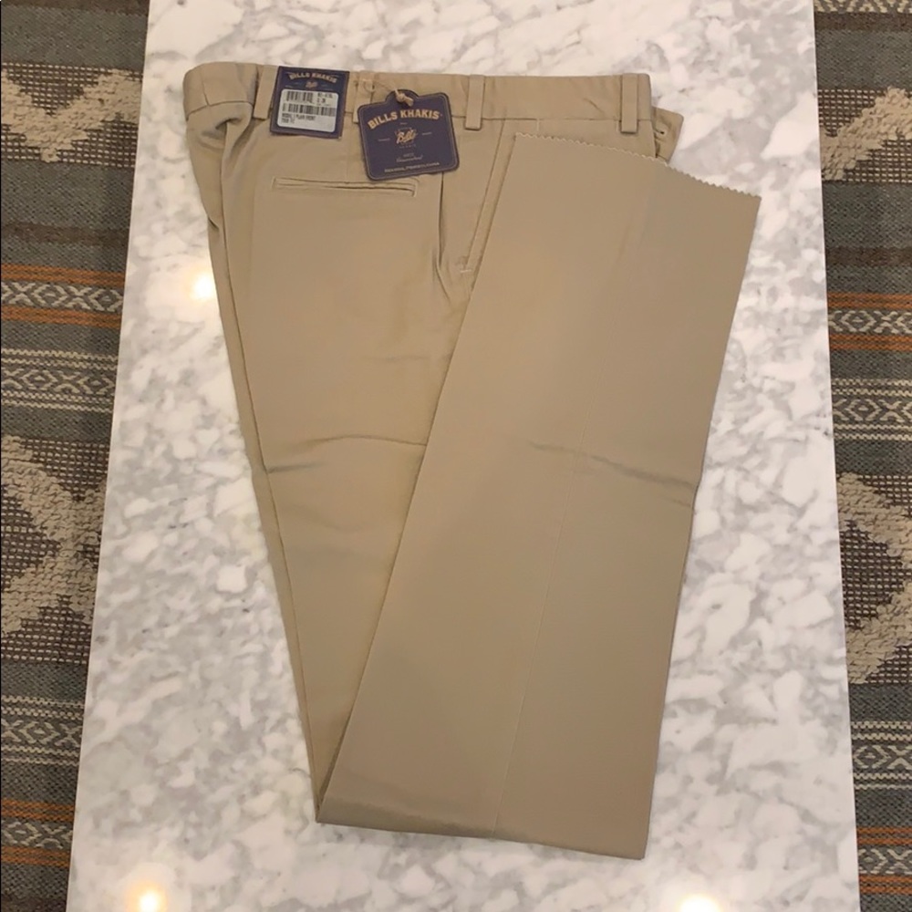 NWT Bill’s Khakis Trim Fit Chinos, Khaki